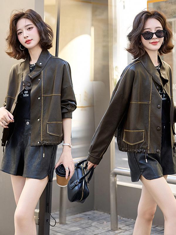 

Women s Petite Sheepskin Leather Jacket - Elegant & Lightweight (2025 New) Large