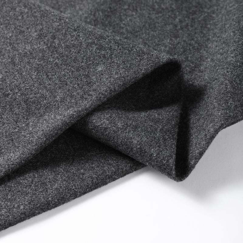 Casaco de lã com gola cachecol chique de cor sólida, bolsos elegantes, jaquetas trespassadas, novo vestuário feminino grande