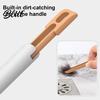 Wall Mounted Toilet And No-touch Sanitary with Scrubber Brush Brush Hole-Free Design Drainage Base High-Density Bristles Non-Slip Handle Hygienic