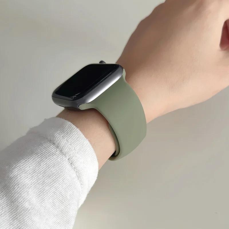 Straps For Watch 10 46 Mm 49mm 44 Mm 45mm 40mm 42mm 41mm 38mm Sport Bracelet iWatch Series 9 8 7 SE Ultra 2 Silicone Band