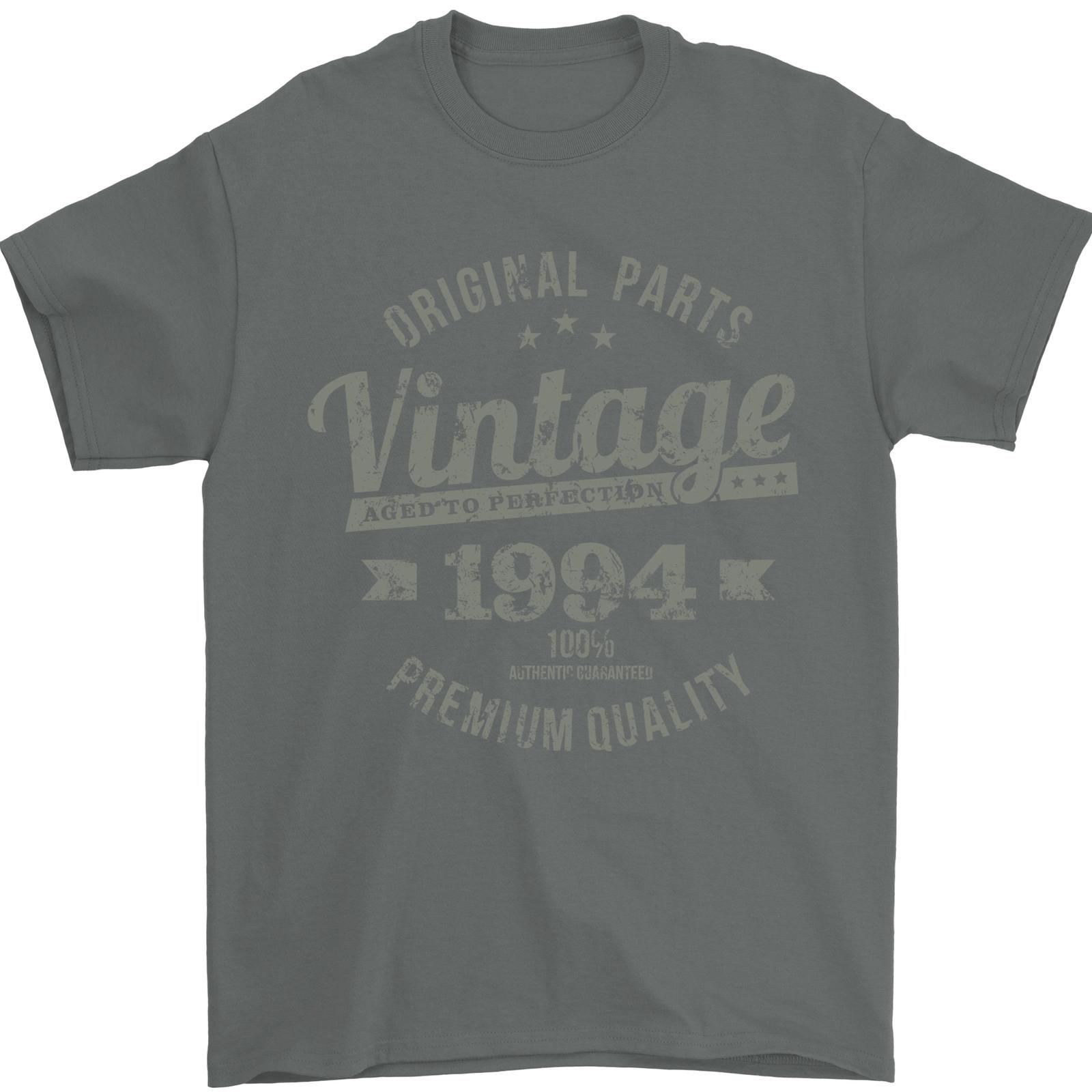 Vintage Year 32nd Birthday 1994 Mens T-Shirt 100% Cotton Charcoal XL