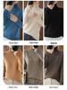 Women's Cashmere High Collar Pullover Sweater - Autumn/Winter 2023 Loose Knit, Solid Color 