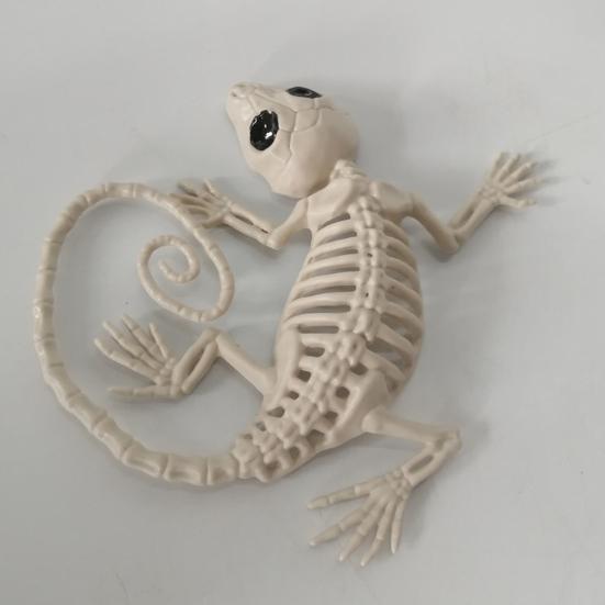 Halloween Decoration Mini Skeleton Bone Statues Poseable Rat Dog Spider Cat Owl Skeleton Figurine for Haunted House Party Decor