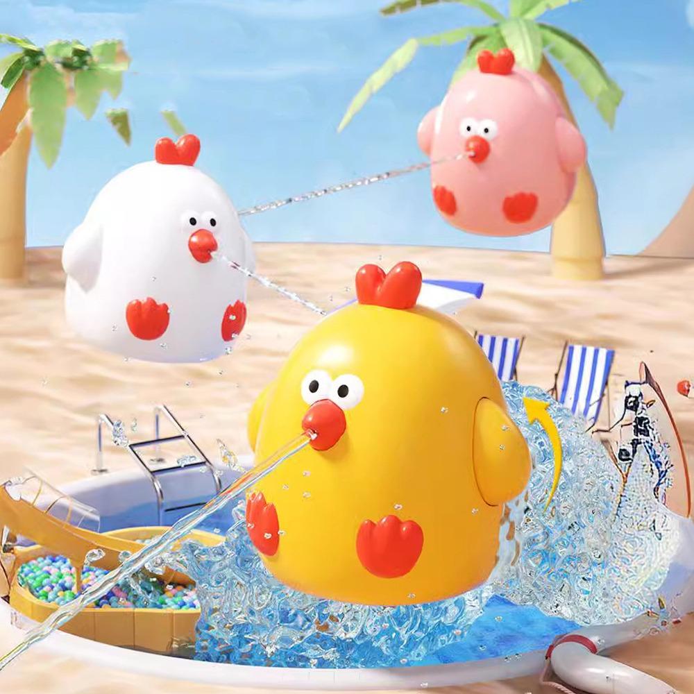 Anime Baby Bath Toys Yellow Chicken Swimming Water Toys Bathtub Water Toy Water Squirt Toy Bathtub