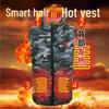Men's Four-Zone Graphene Heated Vest with Stand-up Collar and USB Smart Temperature Control