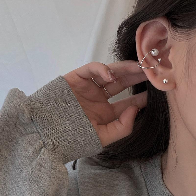 1pcs Ear Cuff Cross Clip Pearl Earrings Fake Piercing Earcuffs For Women Earcuff Earings No Hole Jewerly Earcuff