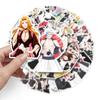 50 Death Doodle Cartoon Japanese Comic Peripheral Guka DIY Skateboard Mobile Case Suitcase Stickers Waterproof