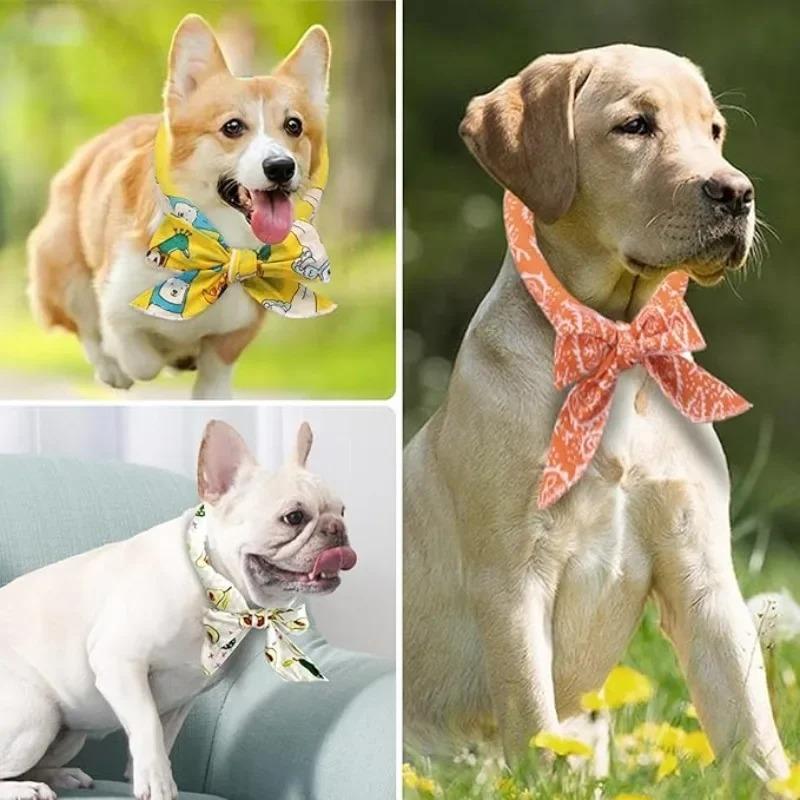 Adjustable Summer Cartoon Pet Ice Scarf Cooling for Cats and Dogs Japanese Korean Style Reusable Neck Wrap