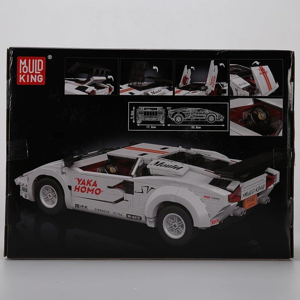 MOULD KING 10045/10046 Mașină tehnică MOC 82416 Countachs Speed ​​Super Car DIY Blocuri de construcție Jucării Colecție Cadouri pentru copii