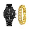 Watch Calendar Steel Strap Watch Men'S Large Dial Quartz Watch Men'S Suit