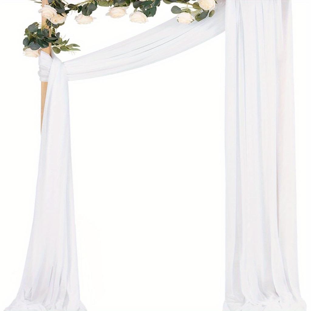 1Pc Wedding Chiffon Yarn Forest Lawn Outdoor Arch Decoration Drape