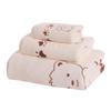 Cartoon Bath Towel Set: Absorbent, Large, 3-Piece Gift Box for Women