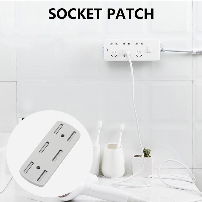 10pcs Power Strips Mounts with Strong Adhesive Not Drill Socket Brackets Wall Mounted Power Strips Brackets Simple Installs