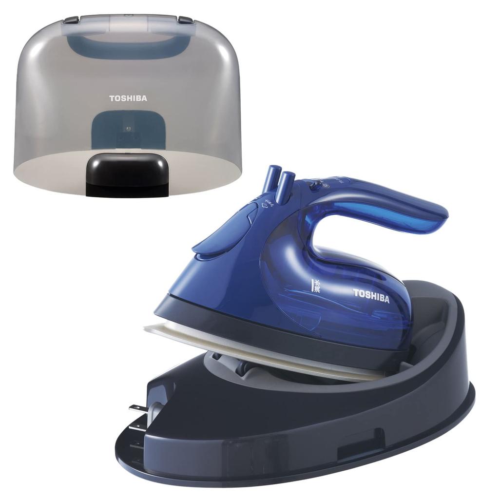 TOSHIBA Iron Steam Clothes Steamer Cordless Lightweight Approximately Compact Steam Duration Approximately 2 Minutes Steam Volume Approximately Silver