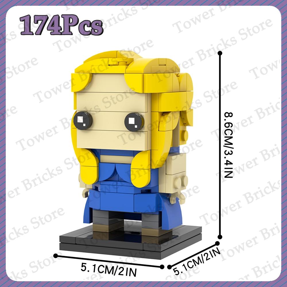 MOOXI Wednesday Thoning Brickheadz MOC Fantasy Figures Building Blocks Set Toys For Children Adult Friends Gift Compatible Brick