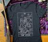 Stern Tarotkarte T-Shirt Meerjungfrau Schwarz Weiß Goth Horror Okkult Gruseliges T-Shirt