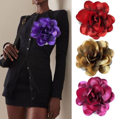 Bijoux Insigne Accessoires Grosse Broche Fleur Tissu Accessoires Faits Main Broche Épingle