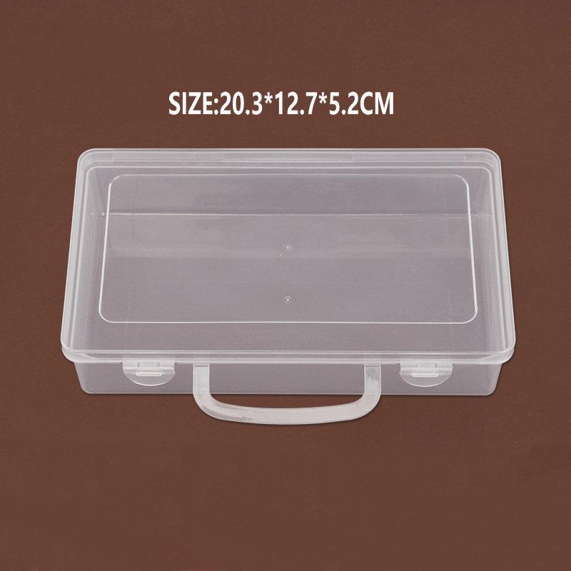 Plastic Storage Containers Box with Lid Big Capacity Clear Rectangle Box for Collecting Small Items, Beads, Crafts Accessories