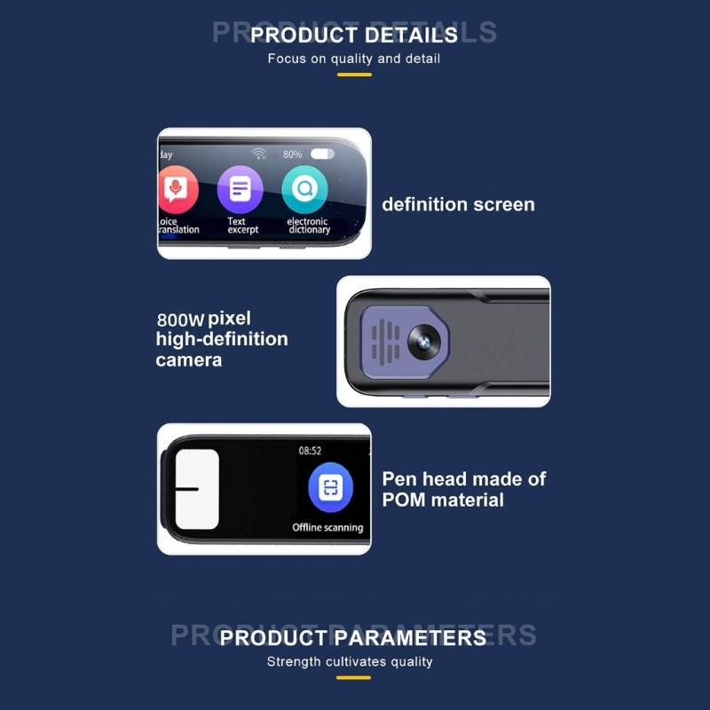 Scan Reader Pen Voice Translator Pen With Multiple Language Support Long Battery Life For Business Travel Students