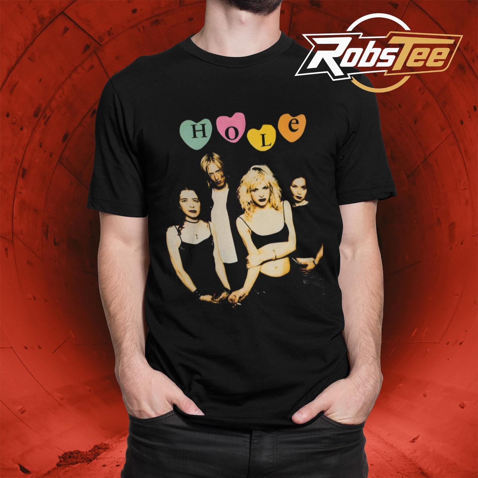 Hole Band T-Shirt, Unisex Cotton Shirts, 90s band Shirt, Band graphic tees, Cute shirts, Trendy Shirts, Goth shirts, Retro Graphic tee S