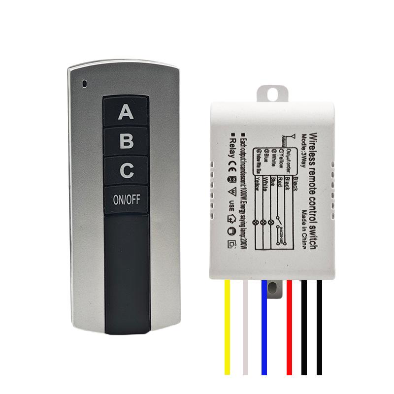 Three-Way Wireless Remote Control for 220V Lighting Fixtures