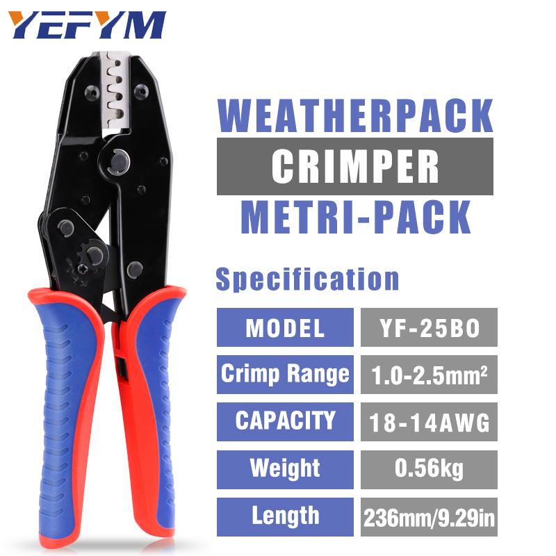 Waterproof Connector TerminalCrimping Tool,Ratcheting Wire Crimping Pliers.It Is Suitable for AWG 18-14(1.0-2.5mm²)and Is an Electrical Crimping Tool.