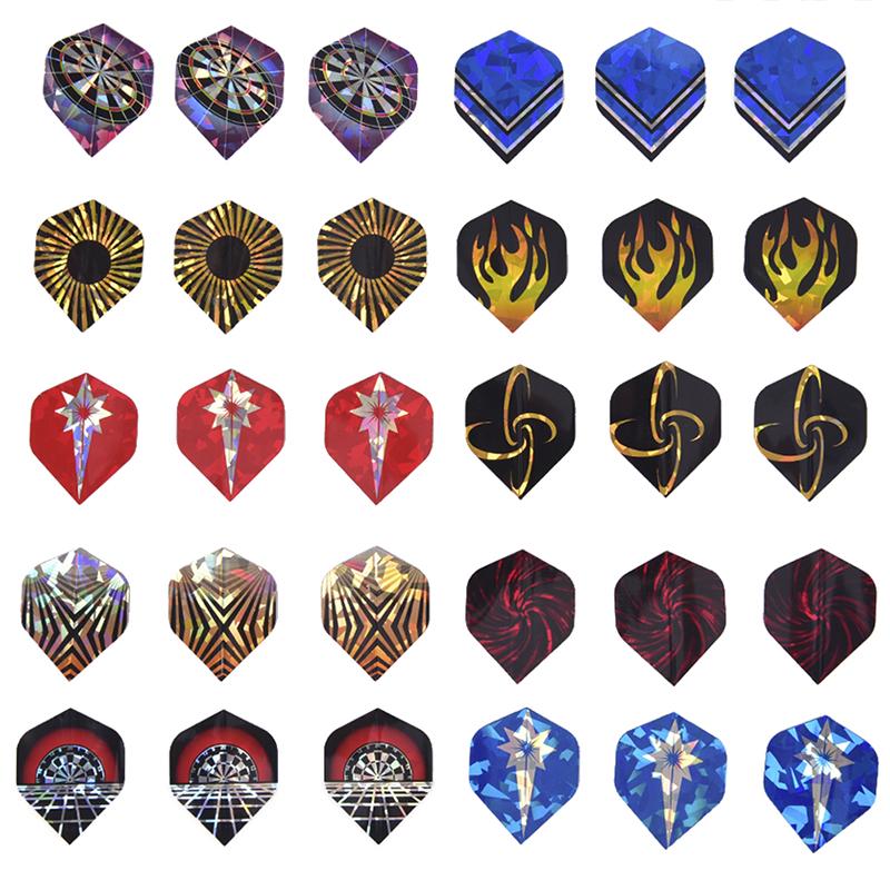 15/30Pcs Pvc Reflective Laser Dart Wing Set Darts Flights Nice Dart Flights Set