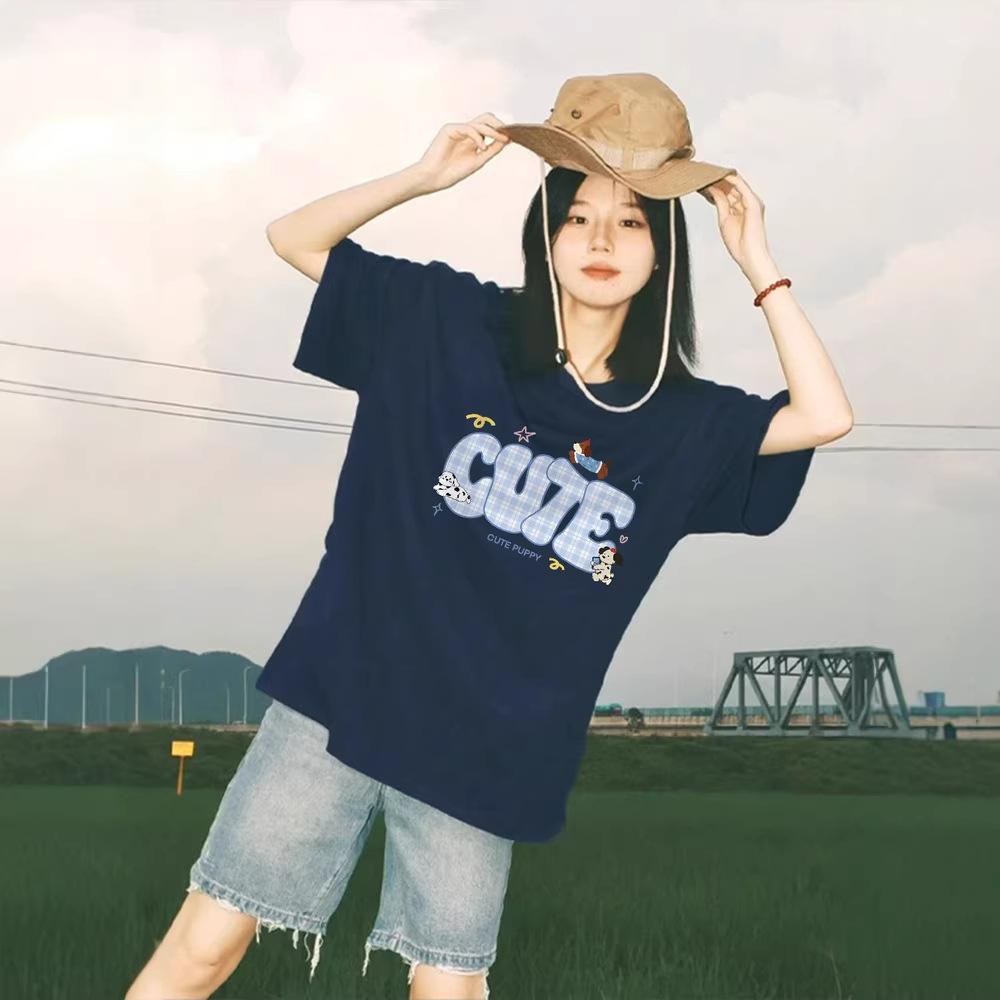 Pure cotton white t-shirt women's short-sleeved summer new popular design sense niche loose half-sleeved t-shirt top