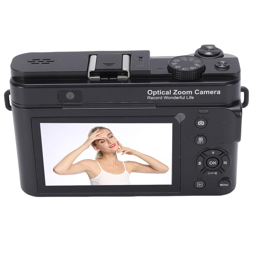 4K Digital Camera 12X Optical Zoom WIFI 75MP Portable Auto   Compact Camera for Travel