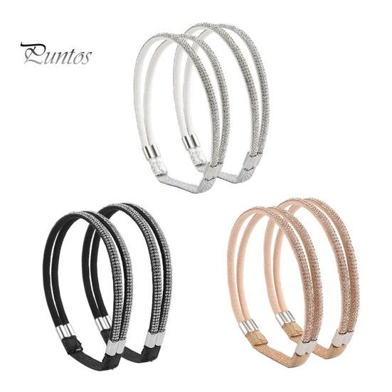 

3 пары фиксированных шнурков многоразового использования из искусственной кожи, сверкающие стразы, эластичные шнурки, сандалии на высоком каблуке, ремешки A