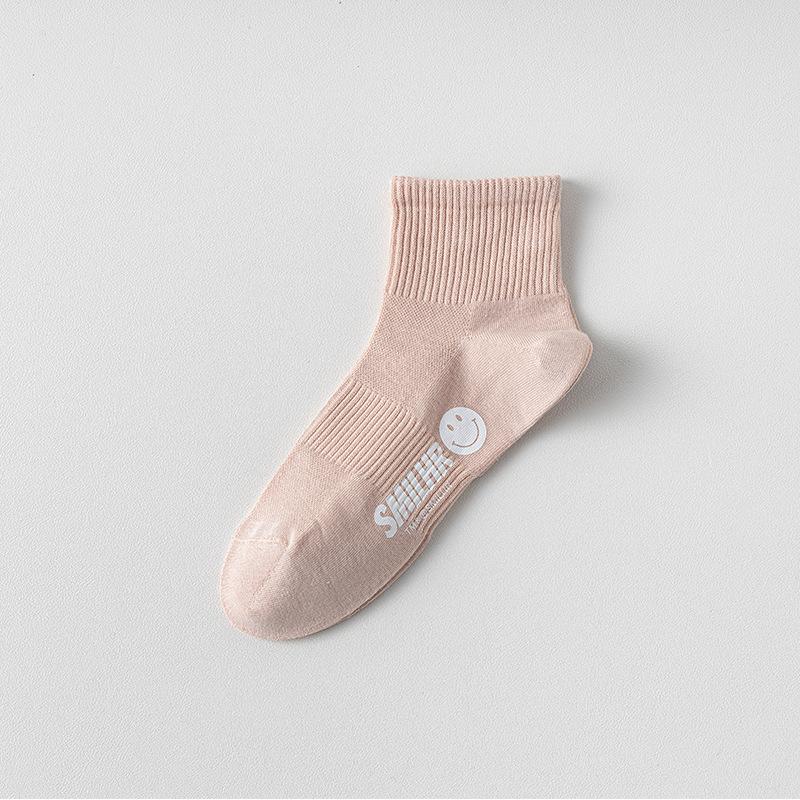 

Женские летние тонкие сетчатые дышащие низкие носки из хлопка с коротким голенищем без косточек 1 pair розовый