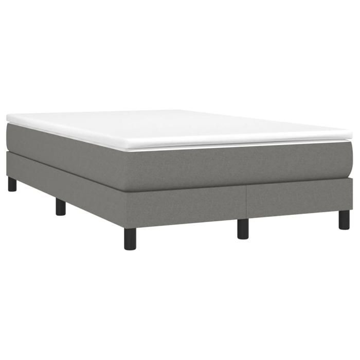 Maison Exclusive - Lattenrost mit Matratze dunkelgrau 120x190cm Stoff