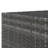 10 Piece Garden Lounge Set with Cushions Grey Poly Rattan