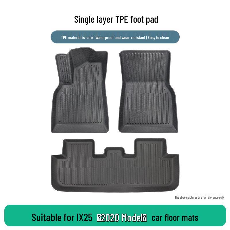 Modern IX25 2020 Car Floor Mats - Dirt-Resistant, Trendy TPE Mats in Stock