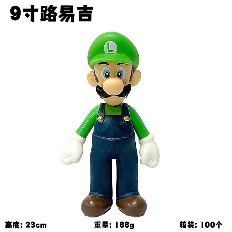 

Super Mario Bros Action Figure Toys Luigi Anime Model Ornaments Children Collection Charm Birthday Gifts