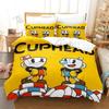 3D Printed Cartoon Cuphead Show Bedding Set,Girls Boys Adult Single Twin Queen Size,Duvet Cover Pillowcase Bedding