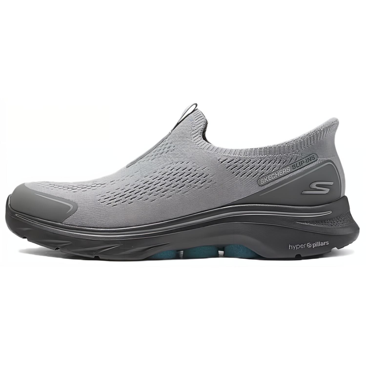 Skechers Go Walk 7 Удобные Повседневные Прочные Дышащие Низкие Кроссовки Стиль Жизни Мужские Кроссовки Серый 216553-GYCC 44