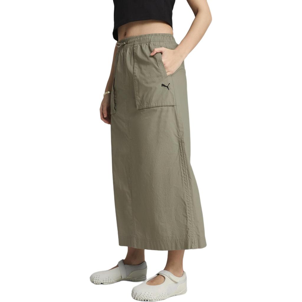 PUMA Casual Long Skirt Women's Khaki 631947-83
