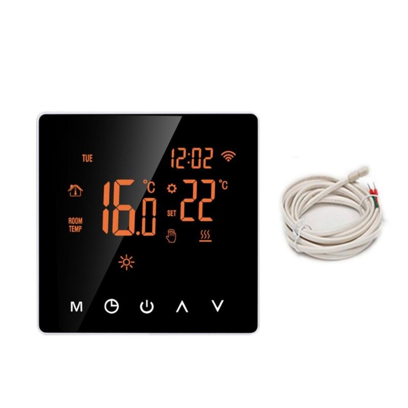 WiFi Thermostat Programmable Electric Underfloor Heating Radiator Thermostat Indoor Constant Temperature Controller LCD