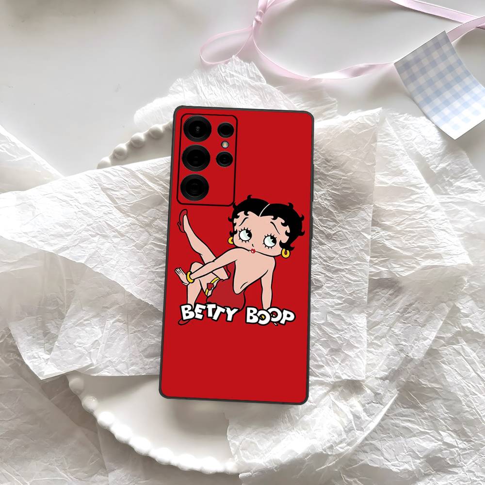 

B-Betty Cute B-Boop Phone Case For Samsung S 24 fe 25 Ultra plus 20 lite 21 30 22 23 24 22 Ultra 5G Fundas Samsung S20 5G