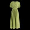 Elegant Short-Sleeve Midi Dress