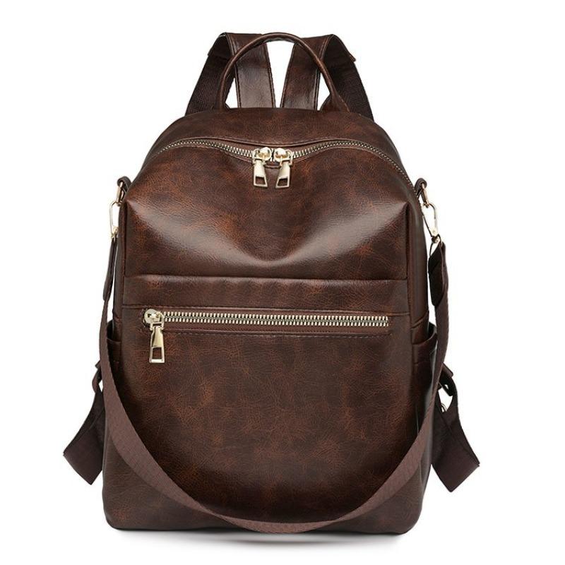 New one-pack multi-purpose backpack casual simple hand shoulder bag fashionable three-dimensional casual women s bag one size fits all темно-коричневого 2900₽