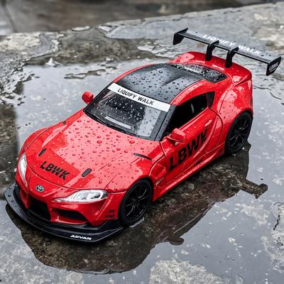 VLZH5 1:22 Toyota GR Supra A90 Liberty Walk LBWK Widebody Modified Vehicle Alloy Metal Diecast Model Car Desktop Display Collectibles