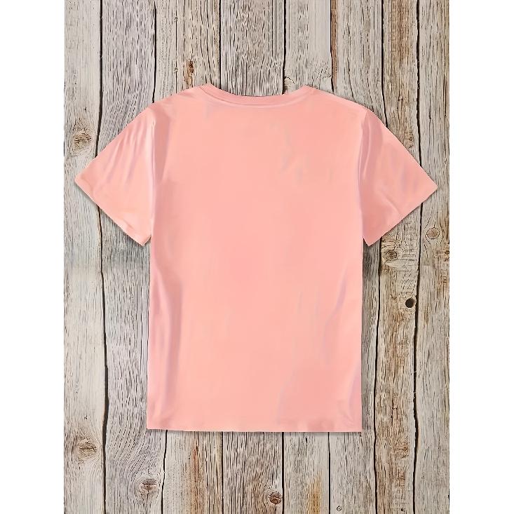 Back-to-School Season Fashionable and Elegant Pencil and Other Campus-themed Pattern Printed Round-neck Short-sleeve Shirt T Women's Shirts for
