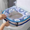 Lavador de assento de vaso sanitário diário feminino Almofada de assento de vaso sanitário doméstico Tipo zíper Quatro estações Capa de vaso sanitário universal Outono e inverno Espessamento de pelúcia