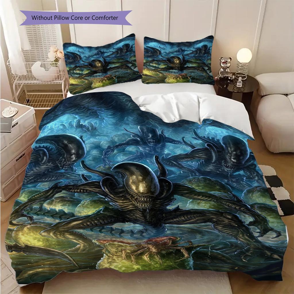 Alien Vs Predator Ultimate Battle Threepiece Set 1 Duvet Cover 2 Pillowcase Without Core Soft And Comfortable Christmas Birthday Gift