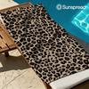 Klassisk leopardmønster Hurtigtørkende Badehåndkle Mikrofiber Strandhåndkle Lett Vekt Svømming Camping Yoga Strand Ut