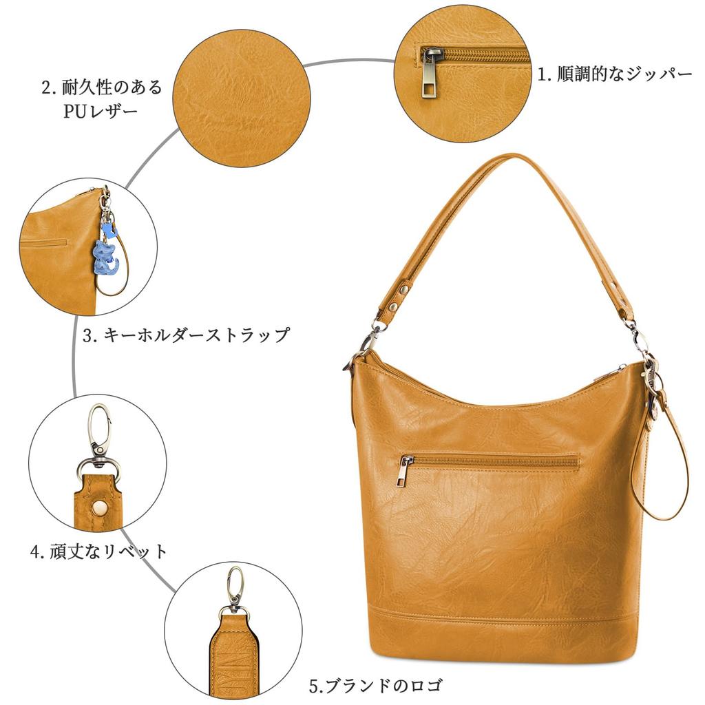 Shoulder 3WAY Leather Tote Large Shoulder Crossbody 3 Straps Gift for Commuting to Work or School [FUKUYIN] Women's Bag, Bag, Women's Capacity, Bag,