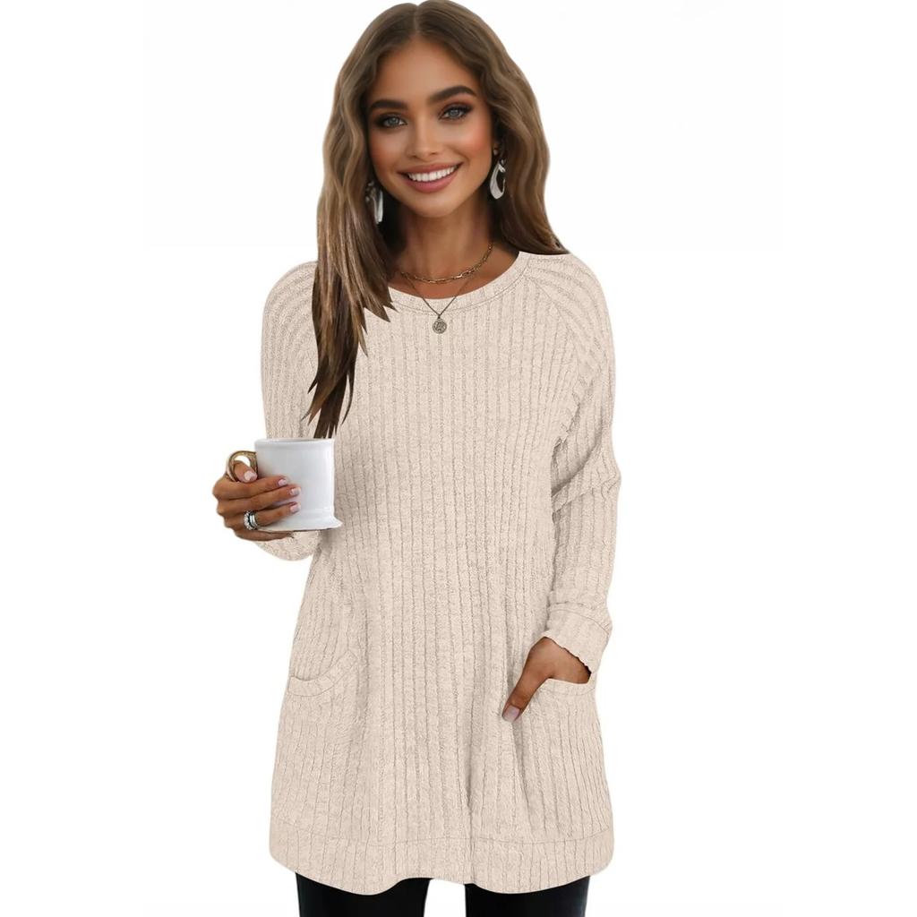 Women's Solid-color Fashionable Long-sleeved Top