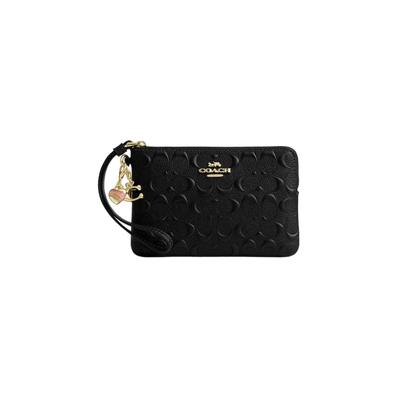 Кошелек-клатч COACH с молнией по периметру и signature-принтом 1